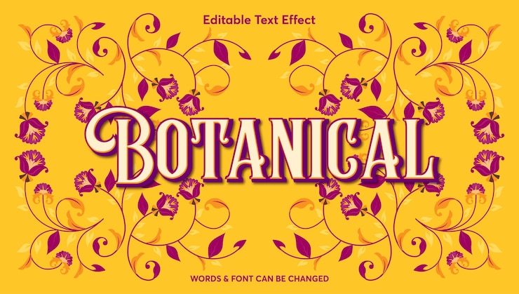 Vector efecto de texto místico estilo de texto editable