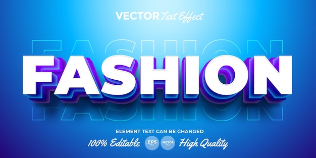 Vector efecto de texto de moda