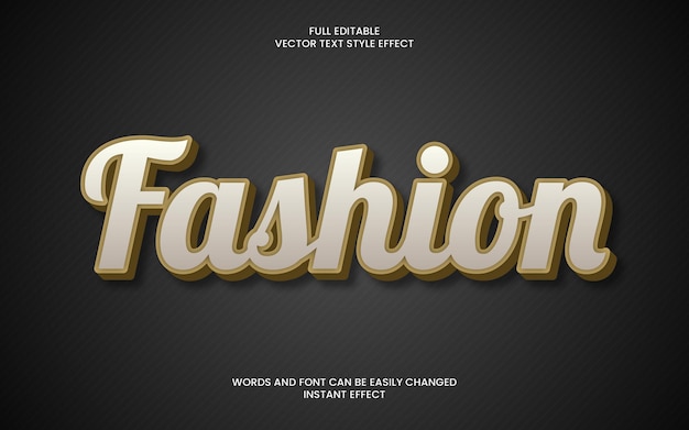 Vector efecto de texto de moda