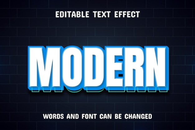 Efecto de texto moderno en 3d