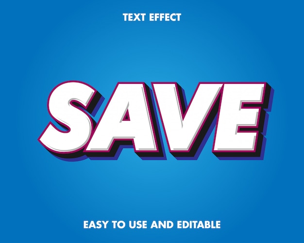 Efecto de texto moderno con contorno.