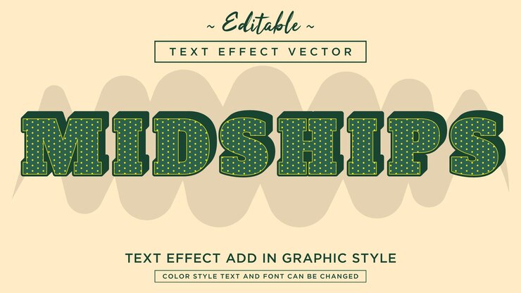 Vector efecto de texto moderno con efecto de estilo de patrón totalmente editable