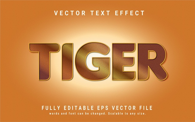 Efecto de texto moderno estilo tigre