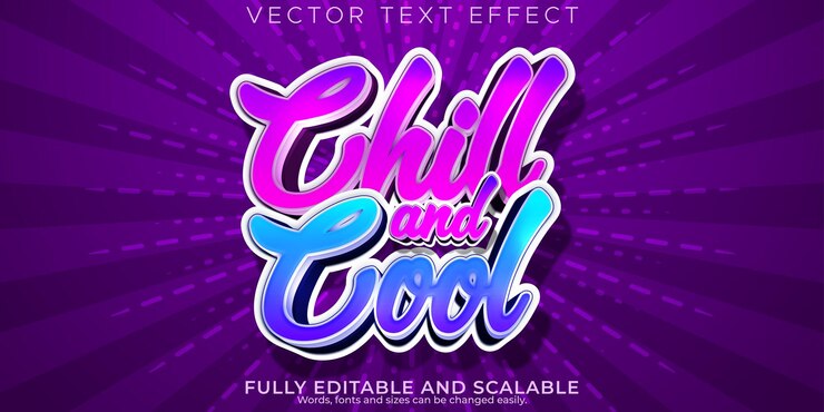 Vector efecto de texto moderno y fresco estilo de texto elegante editable x9