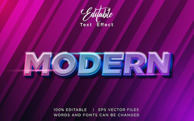 Vector efecto de texto moderno