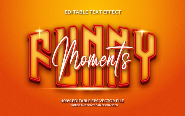 Efecto de texto de momentos divertidos