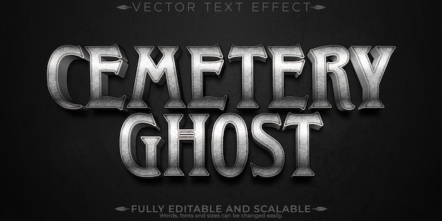 Efecto de texto de monstruo de Halloween estilo de texto de horror y miedo editable