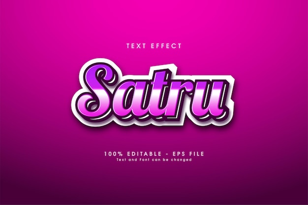 Vector efecto de texto morado