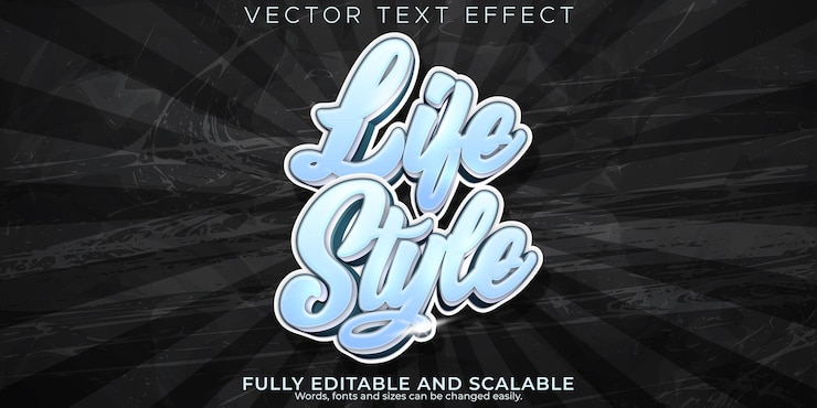 Vector efecto de texto de motivación estilo editable y estilo de texto de vidax9