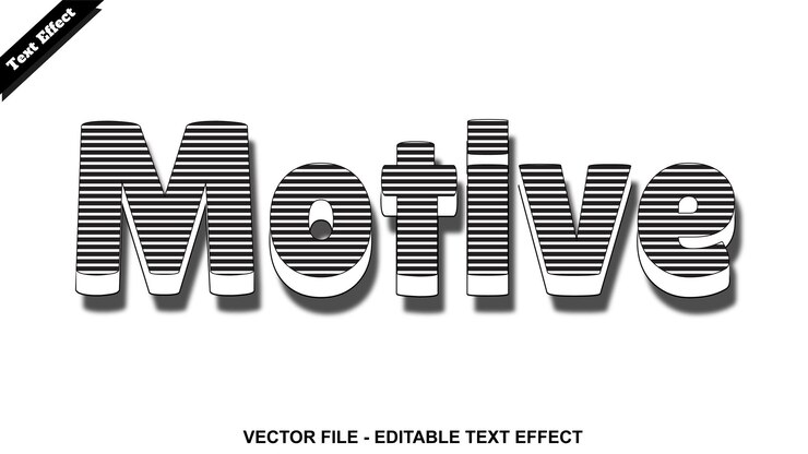 Vector efecto de texto de motivo