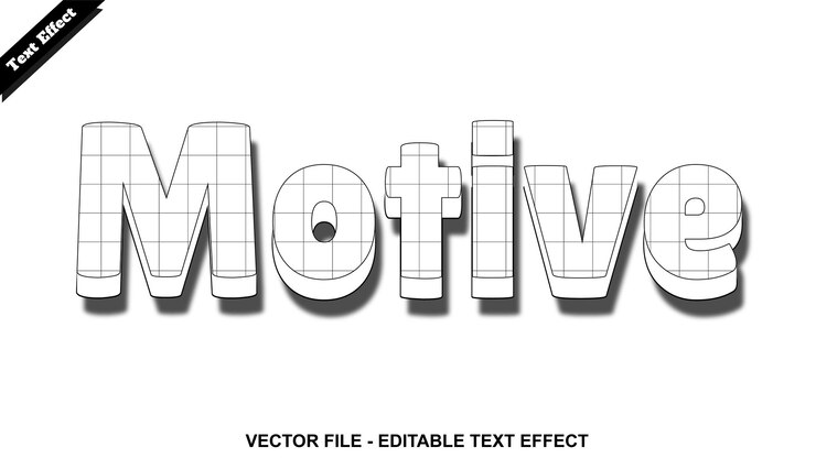 Vector efecto de texto de motivo