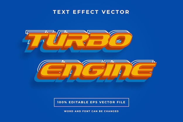 Efecto de texto de motor turbo