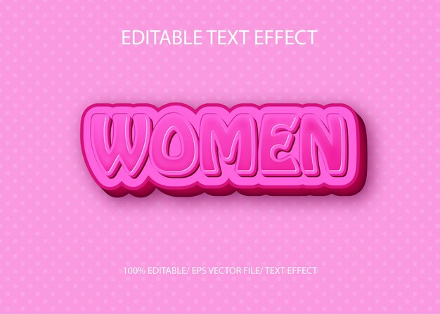 Efecto de texto para mujeres