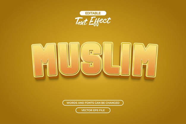 efecto de texto musulmán
