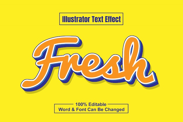 Efecto de texto naranja fresco