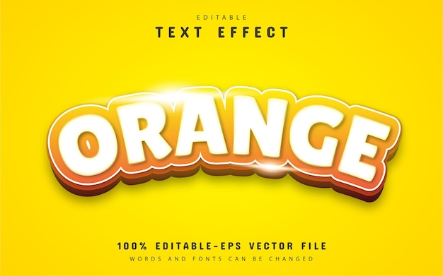 Efecto de texto naranja