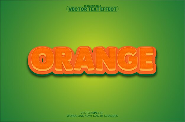 Efecto de texto naranja