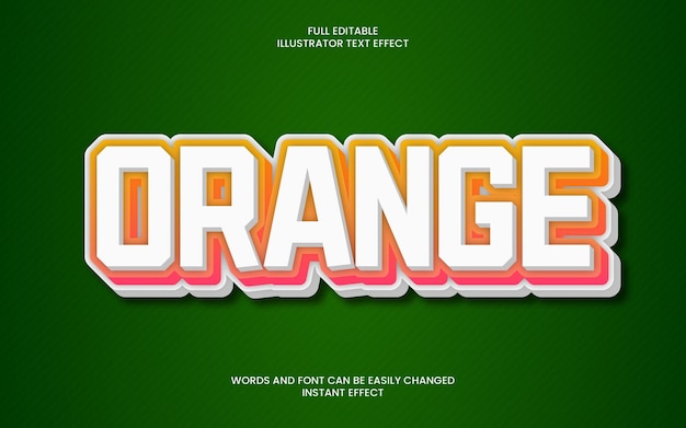 Efecto de texto naranja