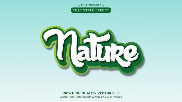 EFECTO DE TEXTO NATURAL vector editable