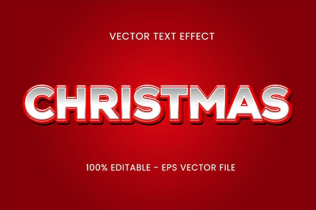 Efecto de texto navideño 3d
