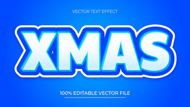 Efecto de texto navideño con texto editable para venta de invierno y navidad