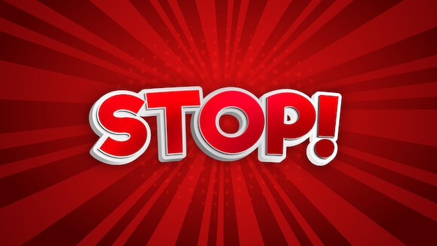 Efecto de texto en negrita 3D editable en fondo de color rojo