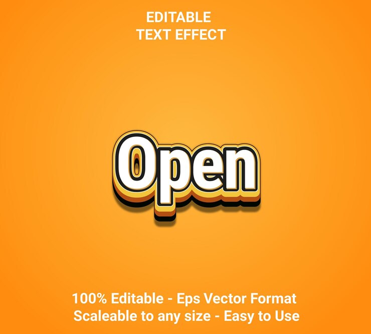 Vector efecto de texto en negrita 3d efecto de texto editable