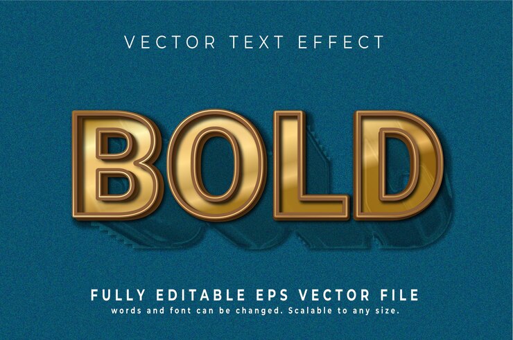 efecto de texto en negrita 3d