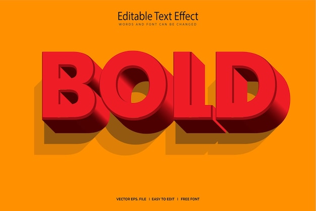 Efecto de texto en negrita editable