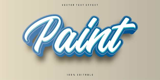 Vector efecto de texto en negrita de pintura estilo de texto gracioso y cómico editable