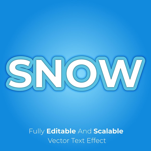 Efecto de texto de nieve