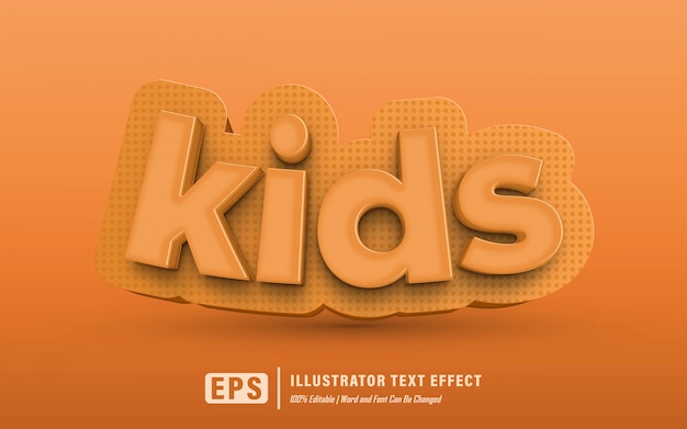 Vector efecto de texto para niños - editable