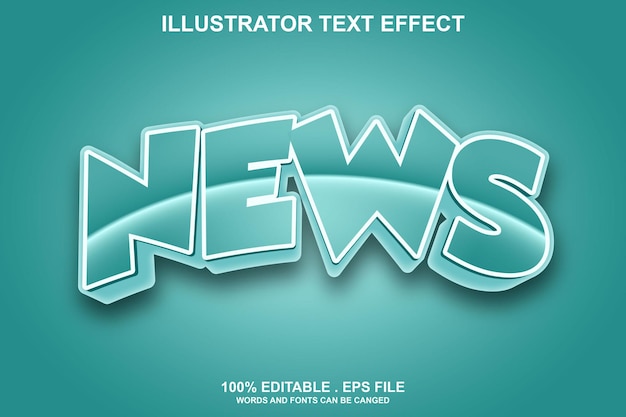 efecto de texto de noticias editable