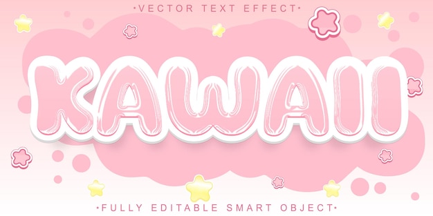 Efecto de texto de objeto inteligente totalmente editable vectorial