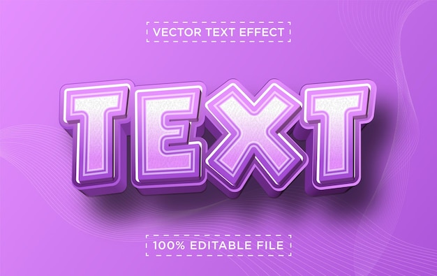 Efecto de texto de objeto totalmente editable de vector 3D