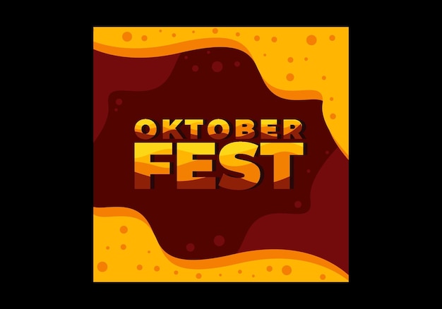 Efecto de texto de oktoberfest para banner de redes sociales