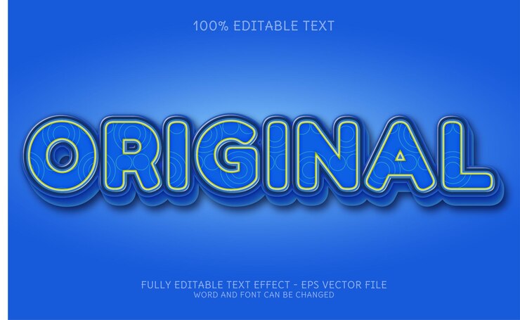 Vector efecto de texto original estilo de texto editable