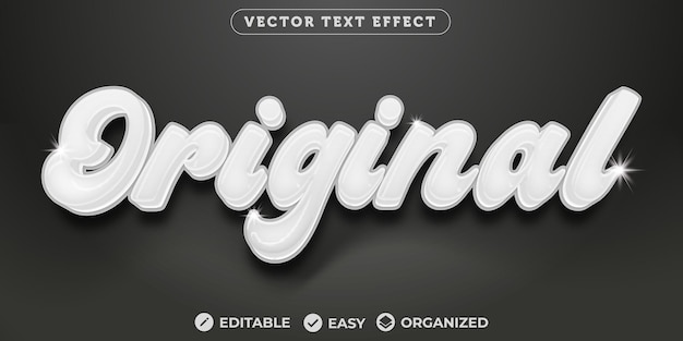 Vector efecto de texto originalefecto de texto de fuente totalmente editable