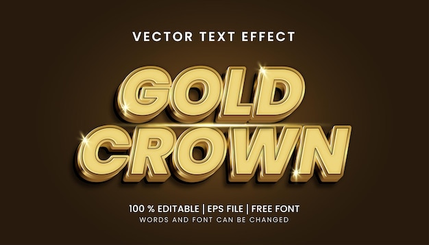 efecto de texto de oro editable de lujo en color de fondo marrón