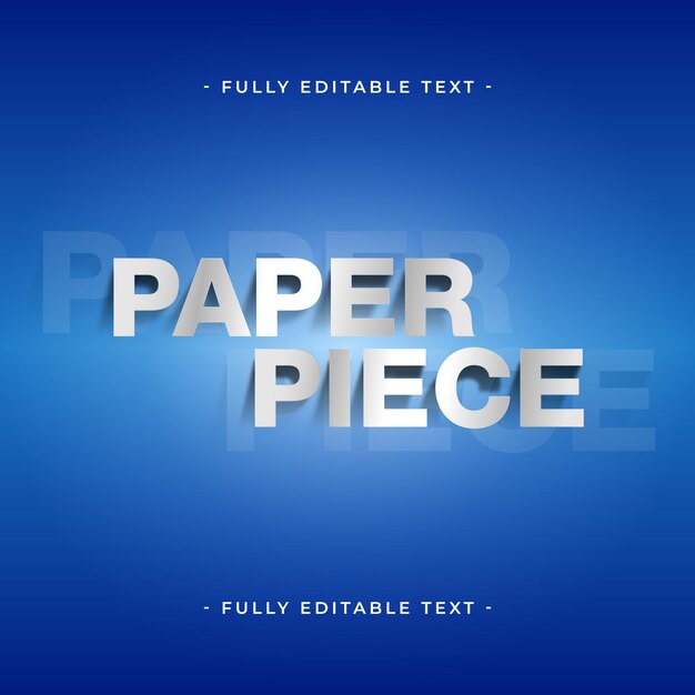 Efecto de texto de papel - Editable