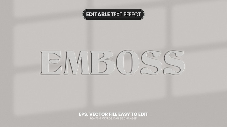 Vector efecto de texto en papel en relieve