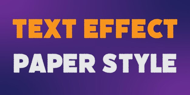 Efecto de texto de papel - Vector editable