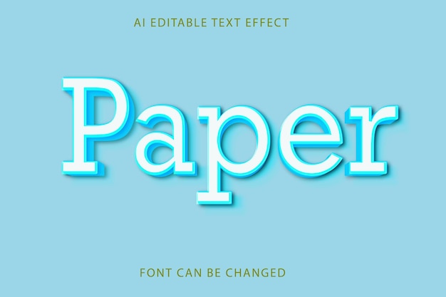 Efecto de texto de papel