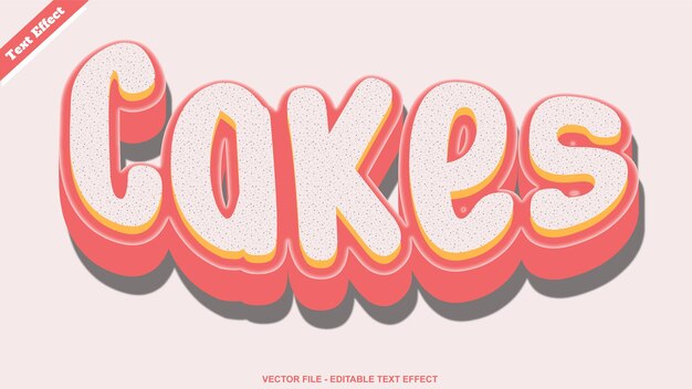 Efecto de texto de pastel
