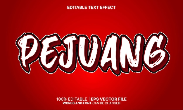 efecto de texto pejuang