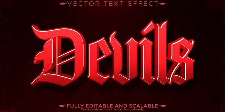Vector efecto de texto de película de terror editable estilo de texto vintage y aterrador