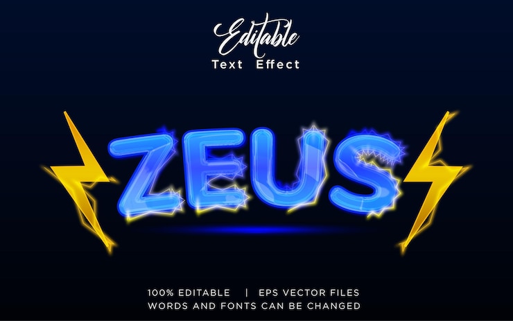 Vector efecto de texto de perno