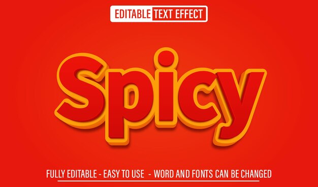 Efecto de texto picante editable en 3D
