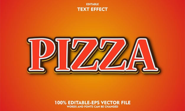 efecto de texto de pizza