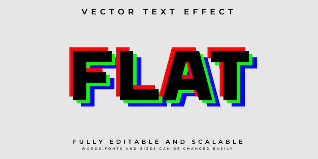 Vector efecto de texto plano